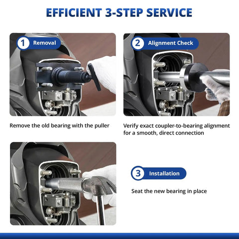 Heavy Duty Workhorse Gimbal Bearing Alignment Tool And Installation Puller For Boats demo steps removal alignment installation