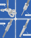 9-Way Slide Hammer Puller Set, 19-Piece Wheel Hub Bearing Remover And Dent Shaft Gear Puller Tool Kit parts view