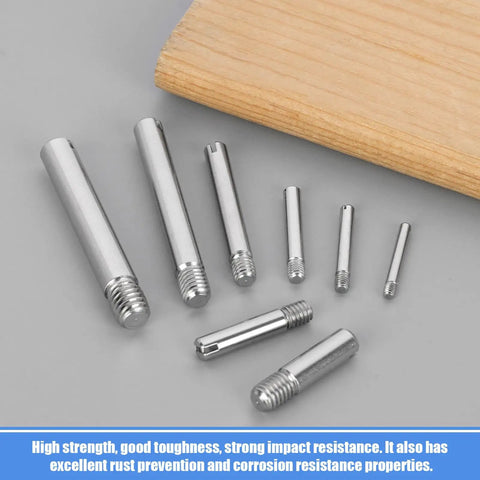 48 Piece M4 Slotted Cylindrical Pin Kit With Stainless Steel Dowel Pins In 6, 10, 16, 20, 25, 30mm Lengths Built Tough For Furniture