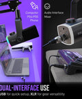 Gaming Microphone Kit For PC With XLR And USB Dynamic Mic Cardioid Mic Set Boom Arm RGB Lighting for streaming setup