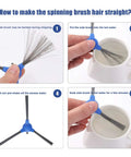 Instructions for straightening side brush in Replacement Parts Kit For Eufy RoboVac 11S Max, 15C Max, 30C Max, G30 Edge And G10 Hybrid
