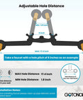 Clawfoot Tub Faucet Set With Handheld Shower Victorian Style Double Cross Handles 6 Inch Center Adjustable Swing Arms