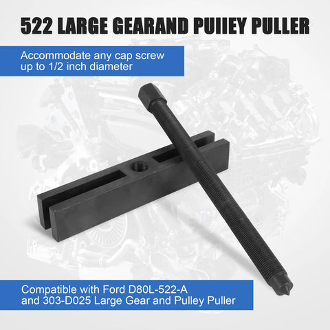 522 Large Gear and Pulley Puller with heavy-duty design, accommodates cap screws up to 1/2 inch for tough jobs.
