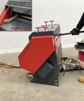 Automatic Industrial Wire Stripping Machine With 3HP Motor stripping copper wire, double-cut feature visible.