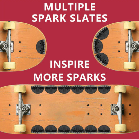 Multiple black skateboard spark plates on deck for Skateboard Spark Plate For Bold Tricks And Daring Rides Black Elevate Your Ride
