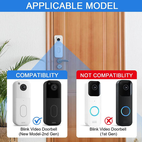 Adhesive Door Mount For All New Video Doorbell Camera 2nd Gen No Drill Mounting Bracket That Will Not Block Sensor Or Night Vision