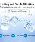 Opal Nugget Ice Maker Filter 4 Pack Replacement For GE Opal Ice Makers, NSF 42 And 372 Certified Water Filter product with ice cubes