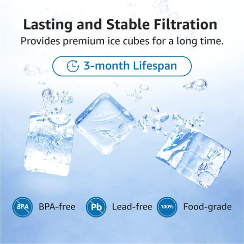 Opal Nugget Ice Maker Filter 4 Pack Replacement For GE Opal Ice Makers, NSF 42 And 372 Certified Water Filter product with ice cubes