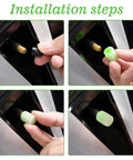 Step-by-step installation of Glow In The Dark Tire Valve Caps 8 Pack Blue And Green Universal Fit For Cars SUVs Trucks Motorcycles