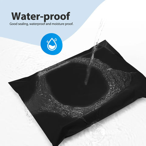 Heavy Duty 14.5x19 Black Poly Mailers 50 Pack Self Sealing Shipping Bags water-resistant demonstration