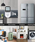 Upgraded Watt Meter Power Monitor Plugs Into Your Outlet Home Energy Display With Backlight Tracks Watts Kilowatt Hours Voltage Amps Frequency Power Factor Cost And Unit Price Across Eight Display Modes With Overload Protection, outlet meter near refrigerator