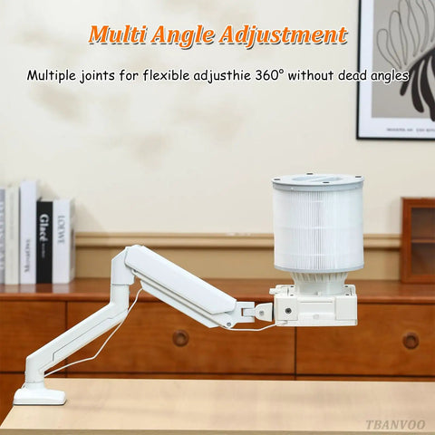 Pro Grade 60W Nail Dust Collector With Serious Suction For Salon And Home Use, adjustable arm on desk, wall art background