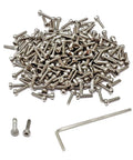 Top Shelf 100 Pack M2 X 8mm Stainless Steel 304 Hex Socket Head Cap Screws solid bright finish with Allen wrench