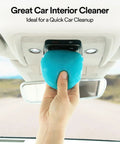 Premium Car Cleaning Gel And Detailing Slime Putty used on car interior controls in a hand, for a dust-free dashboard.