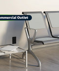 High Speed USB Wall Outlet With Tamper Resistant Receptacles, Dual USB Ports Up To 2.4A Each in a waiting room setting