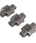 3 Pcs 43mm Mini Cabinet Invisible Hinges 180 Degree Zinc Alloy Cross Hinge Set Black Plated For Cabinets Jewel Boxes