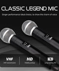 VM304 VHF Wireless Microphone System With Four Handheld Mics And XLR Outputs For Home Karaoke Weddings Or Conferences, Anti Jam Chip