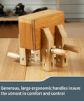 Shop Grade 12 Inch Wooden Handscrew Clamps Pair For No Sweat Woodworking And Reliable Repairs featuring large ergonomic handles.