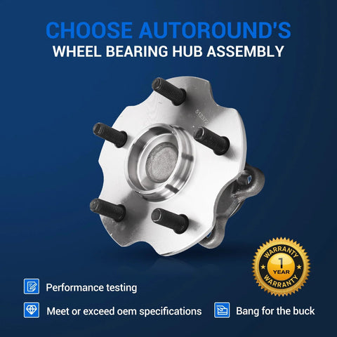 Rear Wheel Bearing And Hub Assembly 512372 Beefed Up Replacement For Toyota RAV4 2006-2018, 5 Lug With ABS