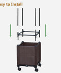 Assembly of 2 Pack Raised Garden Bed Planter Box With Trellis 63 Inch Tall Outdoor Tomato Planters With Wheels shown with parts