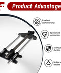 Tough As Nails Ten Inch Woodworking Front Vise Cast Iron Heavy Duty Workbench Mount with black cast iron frame and steel rods.