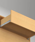 14 Inch Heavy Duty Drawer Slides Kit White Steel Replacement Tracks For Dresser Cabinets Side And Under Mount Options installed on a wooden drawer.