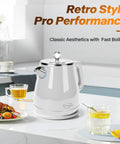 1.8L All Stainless Steel Electric Kettle For Fast Boil, BPA Free Tea Kettle With 1350W, Auto Shutoff And Boil Dry Protection