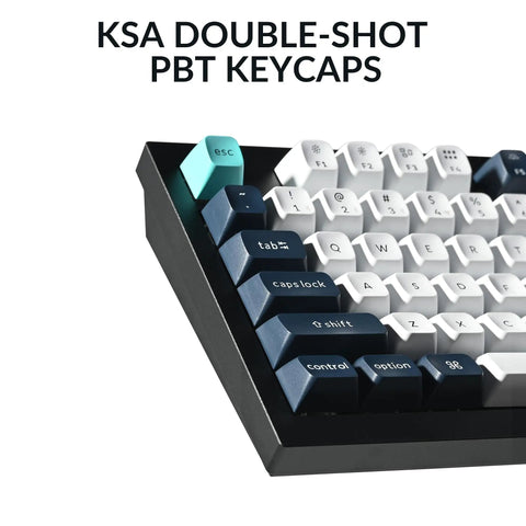 Compact 96 Percent Wireless Mechanical Keyboard Hot Swap Switches Dual 2.4Ghz Bluetooth Solid Aluminum Frame Qmk Firmware Customizable Rgb Lighting Dope Finish Game Changer Setup For Mac Pc Rigs with KSA double-shot PBT keycaps.