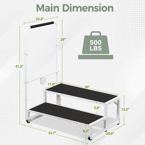 Senior Friendly Bed Step Stool For Adults And Elderly No Fuss Non Slip Stable Height Helper To Get In And Out Of High Beds