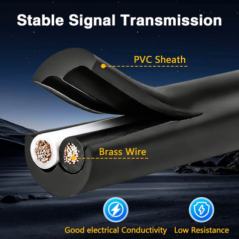 Truck ABS sensor harness, 2-pack, with PVC sheath and brass conductors