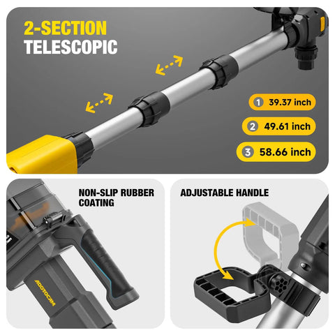 Image of Heavy Duty Tough As Nails Cordless Stick Water Transfer Pump For Gasoline Diesel And Fuel Liquid Moving Tool with telescopic handle.