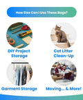 Top Tier 300 Count Clear Trash Bags 6 To 10 Gallon Bathroom Liners 23 By 27 Inches 8 Micron Thick for various uses like DIY and moving.