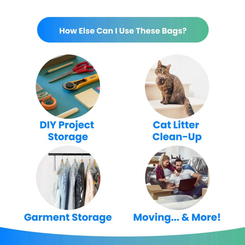 Top Tier 300 Count Clear Trash Bags 6 To 10 Gallon Bathroom Liners 23 By 27 Inches 8 Micron Thick for various uses like DIY and moving.