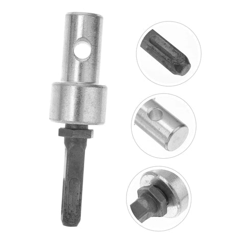 Power Tool Earth Auger Adapter Chuck Universal Drill Bit Converter For Garden Planting, steel design with multiple views