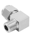 Stainless steel 304 90-degree compression elbow fitting 3/8 in OD x 3/8 in NPT male