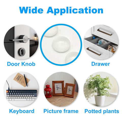 300 Pack Clear Cabinet Bumpers Self Adhesive Rubber Stopper Pads Silent Drawer Cushions for kitchen cupboards and more.