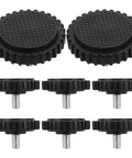 8 Pcs Non Slip Rubber Scale Feet Replacement With M10 Leveling Bolts For Digital Kitchen Electronic Jewelry And Food Scales shown at different angles.