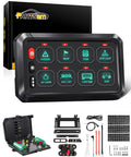 Five Point Five Inch RGB Eight Gang Switch Panel With Pro Grade 3 Silicone Buttons And Memory Function components view