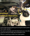 Hydraulic Brake And Clutch Pressure Bleeding System 3L Kit with 11 Master Cylinder Adapters in manual operation setup
