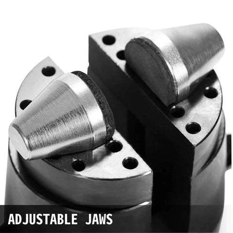 Adjustable jaws of the Badass 5 Inch Ball Vise With 360 Degree Swivel Head and 34 Piece Jewelry Setting Attachments.
