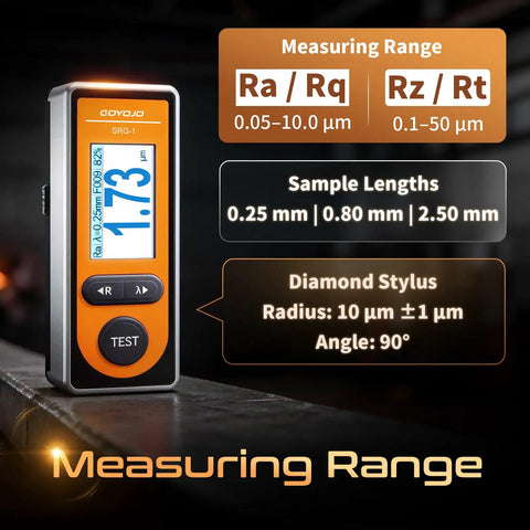 Portable Surface Roughness Tester With Handheld Stylus Profilometer For On The Go Pro Grade QA Checks Measures Ra Rz Rq Rt
