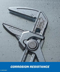 Pliers Wrench With Parallel Jaw 3 Inch Smooth Jaws For Plated Fittings And Flushometers, chrome, wet surface, corrosion resistance