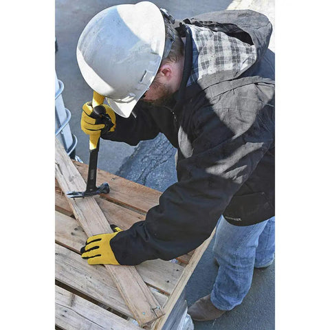 Worker in black Unisex Heated Heavy Duty Work Coat Without Battery Black Large Built For Cold Weather Water And Wind Resistant Duck Fabric