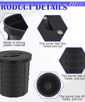 Perforated Sump Basin With Lid For Crawl Spaces And Yards Black 15 Inch Catch Basin With Drilled Holes For Patios Driveways