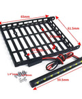 Hella Sick Metal Roof Rack And Luggage Carrier Fits 1 24 Scale RC Crawlers Compatible With Axial Scx24 Gladiator Off Road Truck Upgrade Gear And Spare Parts, dimensions and details.