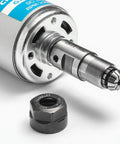 Close-up of High Power CNC Spindle Motor 20000 RPM For 3018 Router 24V DC With 5mm ER11 Collet Set Noise Suppression PCB Kickass Upgrade
