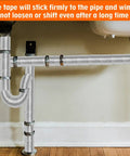 Self Adhesive Foam Pipe Insulation Tape 2 Inch Wide By 33 Feet Outdoor Aluminum Foil Finish Easy Peel And Stick on pipes