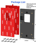 No Drill Doorbell Mount With Heavy Duty Adhesive Tape For Battery Powered Smart Video Doorbells package contents including brackets, screws, and screwdriver.