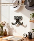 Badass Vintage Cast Iron Beard Shaped Wall Hook Kit With Heavy Duty Screws For Hanging Coats Scarves Bags And Keys While Adding Hecka Cool Antique Decor Flair To Any Entryway Or Bedroom Space.