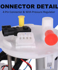 Close-up of Electric Fuel Pump Assembly for Buick Verano and Chevy Cruze L4 1.4L 1.8L 2011 to 2015 Replacement E4034M.